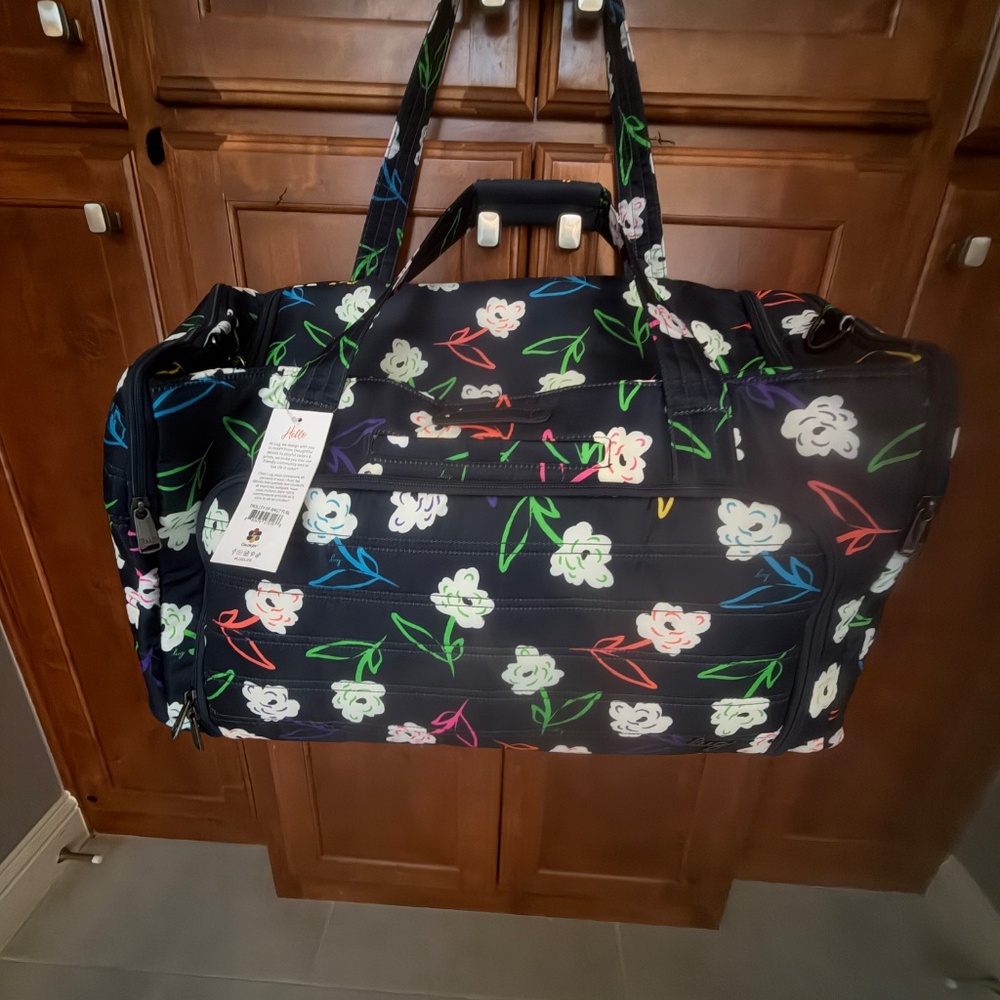 LUG Bright Floral Trolley Duffel~NEW with tags - Picture 2 of 16
